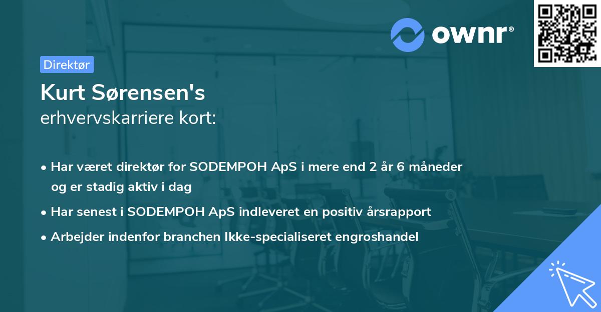 Kurt Sørensen's erhvervskarriere kort