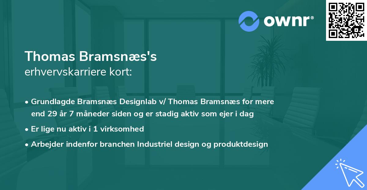 Thomas Bramsnæs's erhvervskarriere kort