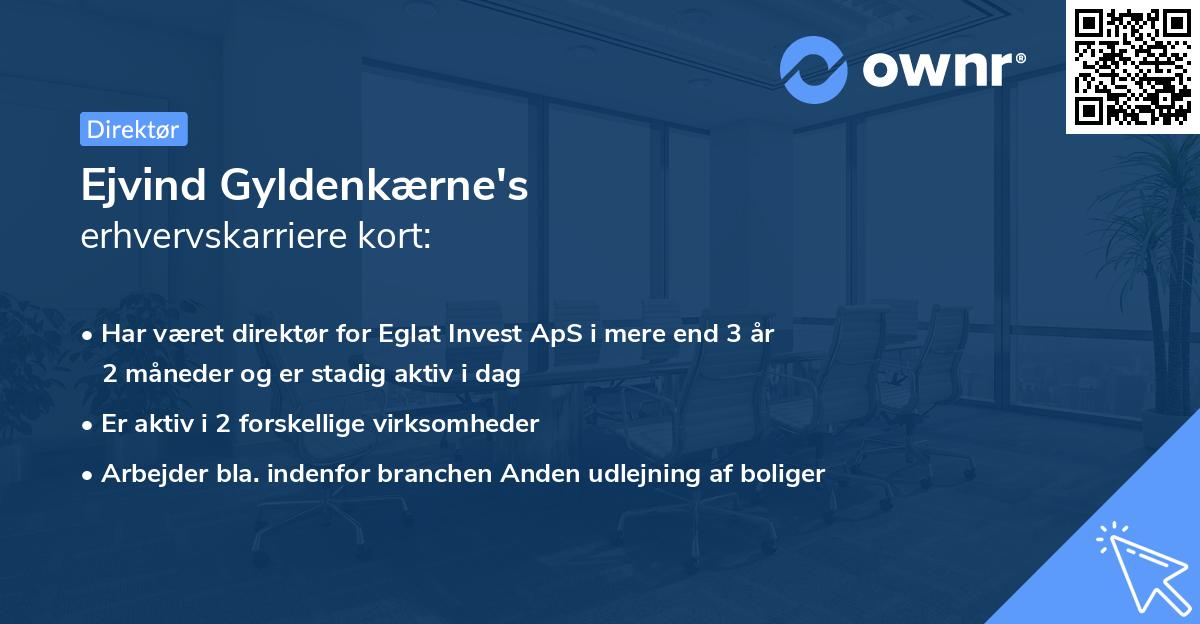 Ejvind Gyldenkærne's erhvervskarriere kort
