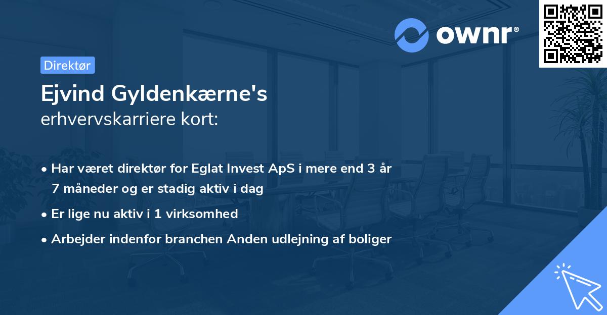 Ejvind Gyldenkærne's erhvervskarriere kort