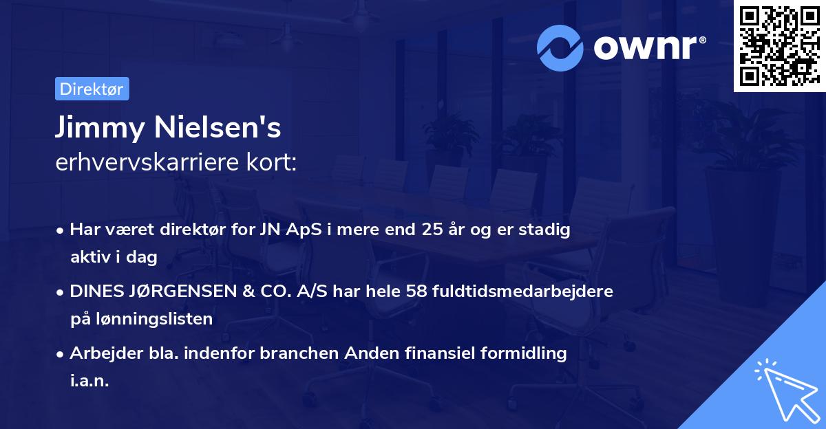 Jimmy Nielsen's erhvervskarriere kort