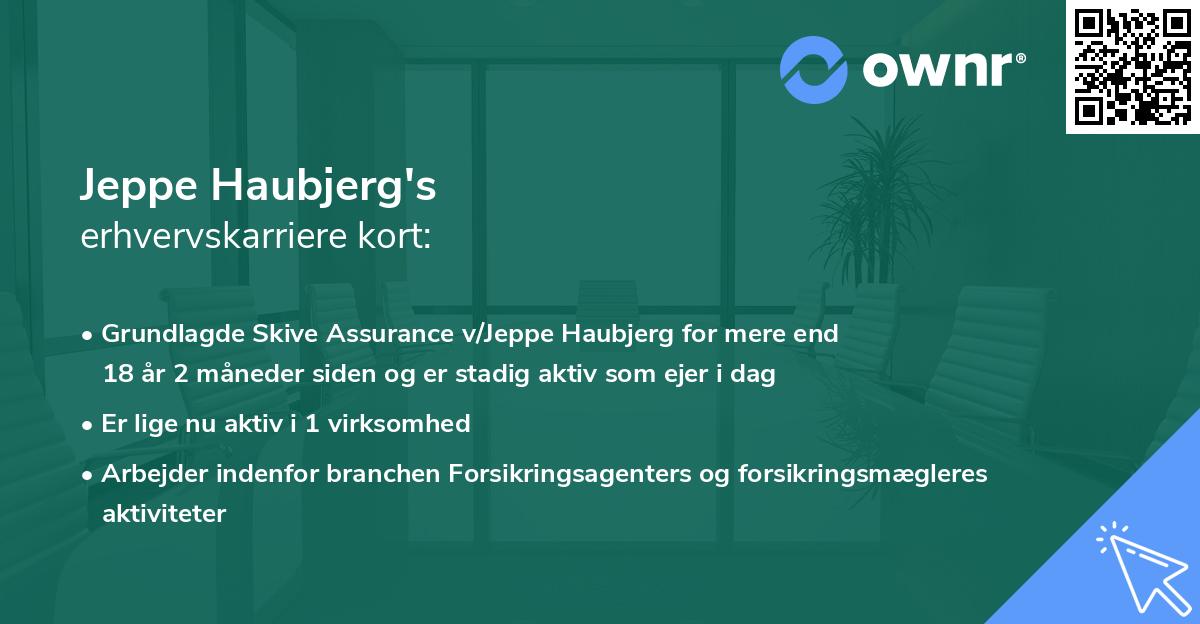 Jeppe Haubjerg's erhvervskarriere kort