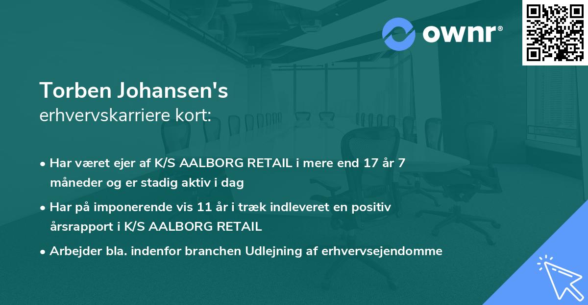 Torben Johansen's erhvervskarriere kort