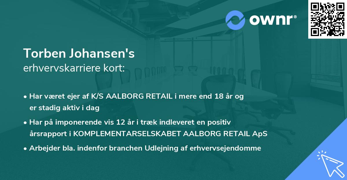 Torben Johansen's erhvervskarriere kort