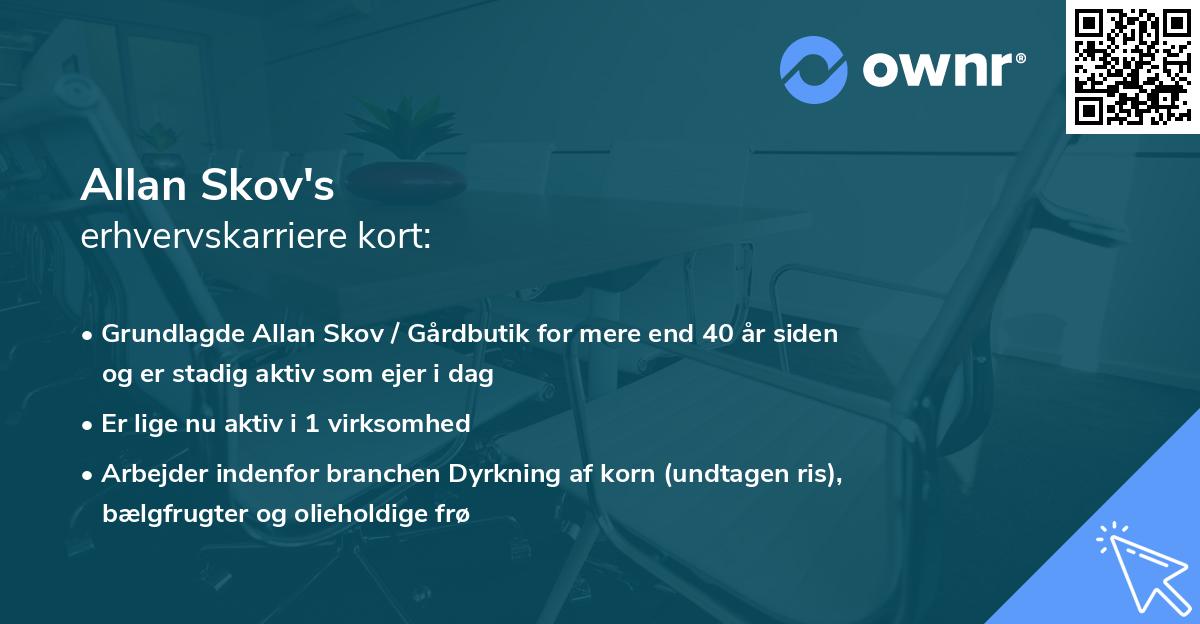 Allan Skov's erhvervskarriere kort