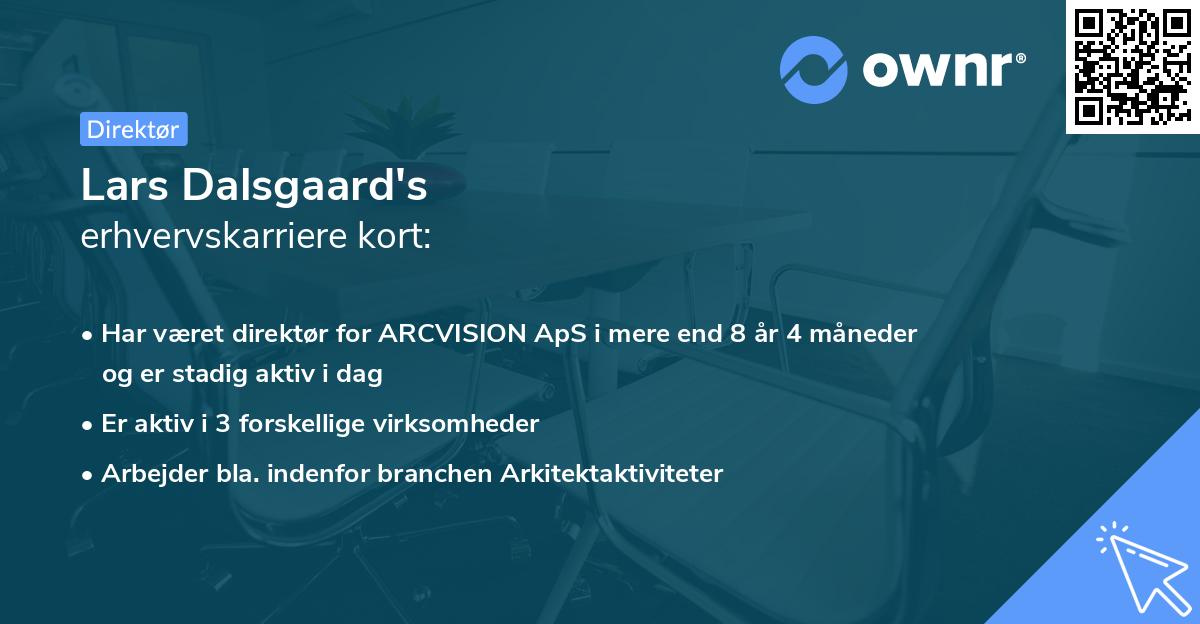 Lars Dalsgaard's erhvervskarriere kort