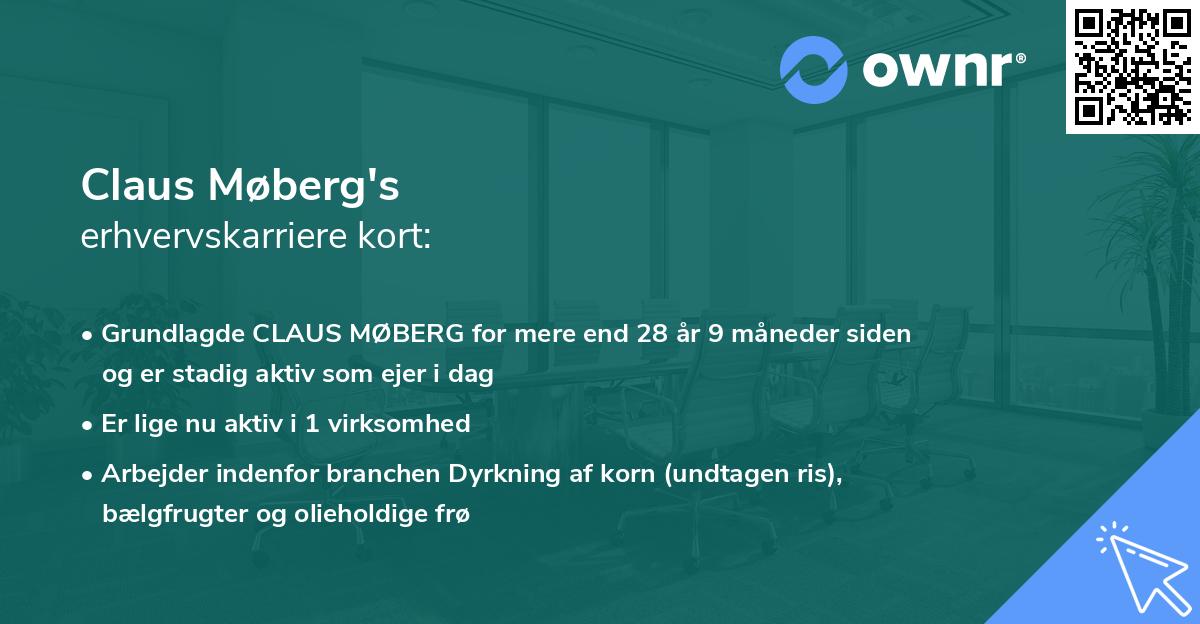 Claus Møberg's erhvervskarriere kort