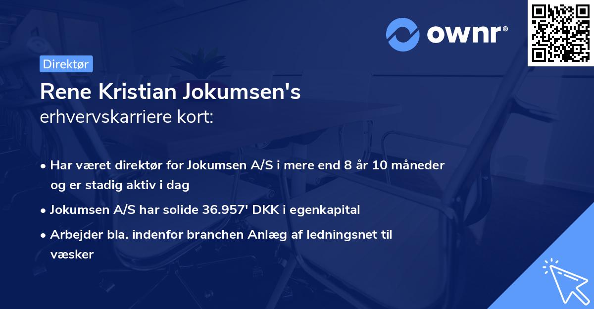 Rene Kristian Jokumsen's erhvervskarriere kort
