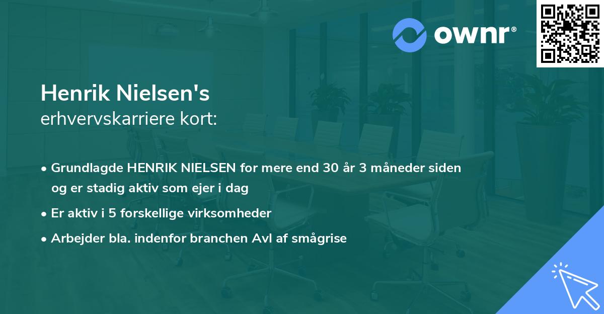 Henrik Nielsen's erhvervskarriere kort