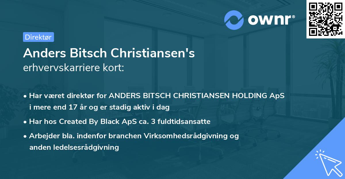 Anders Bitsch Christiansen's erhvervskarriere kort