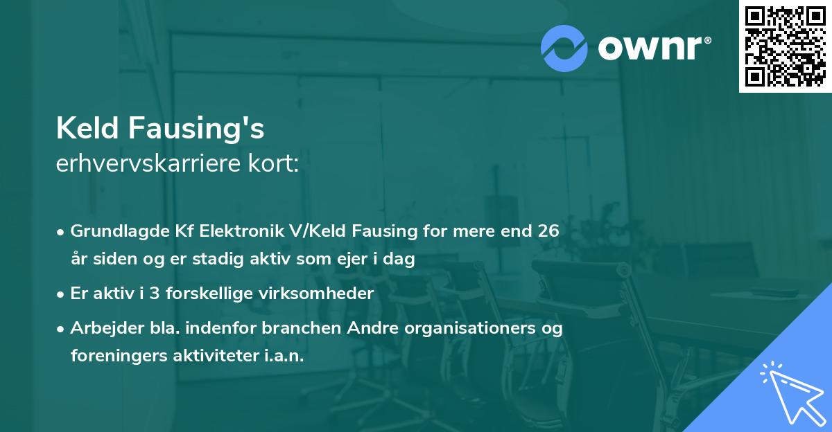 Keld Fausing's erhvervskarriere kort