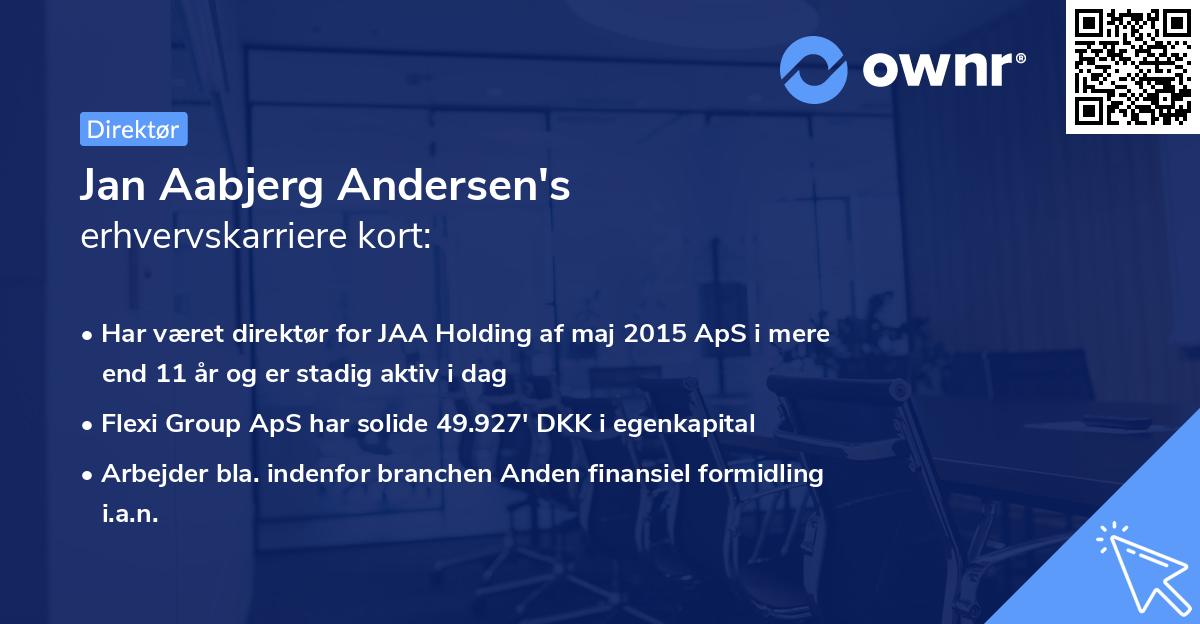 Jan Aabjerg Andersen's erhvervskarriere kort