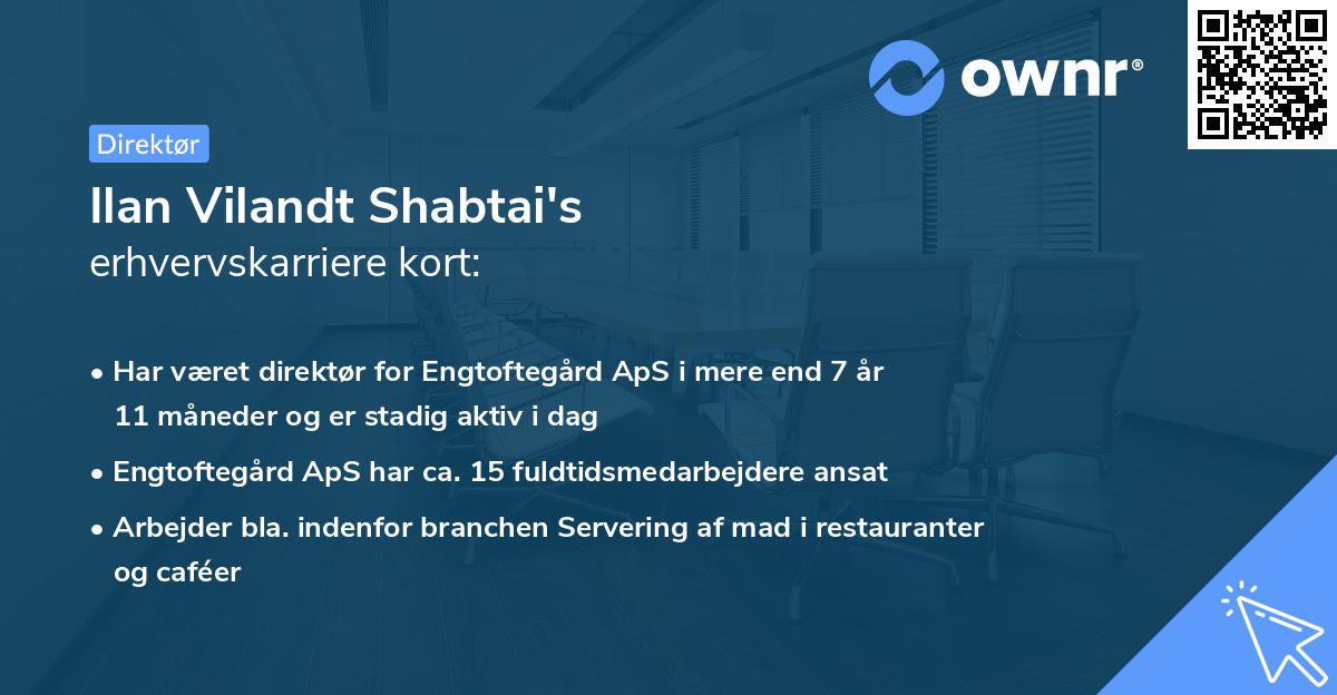 Ilan Vilandt Shabtai's erhvervskarriere kort