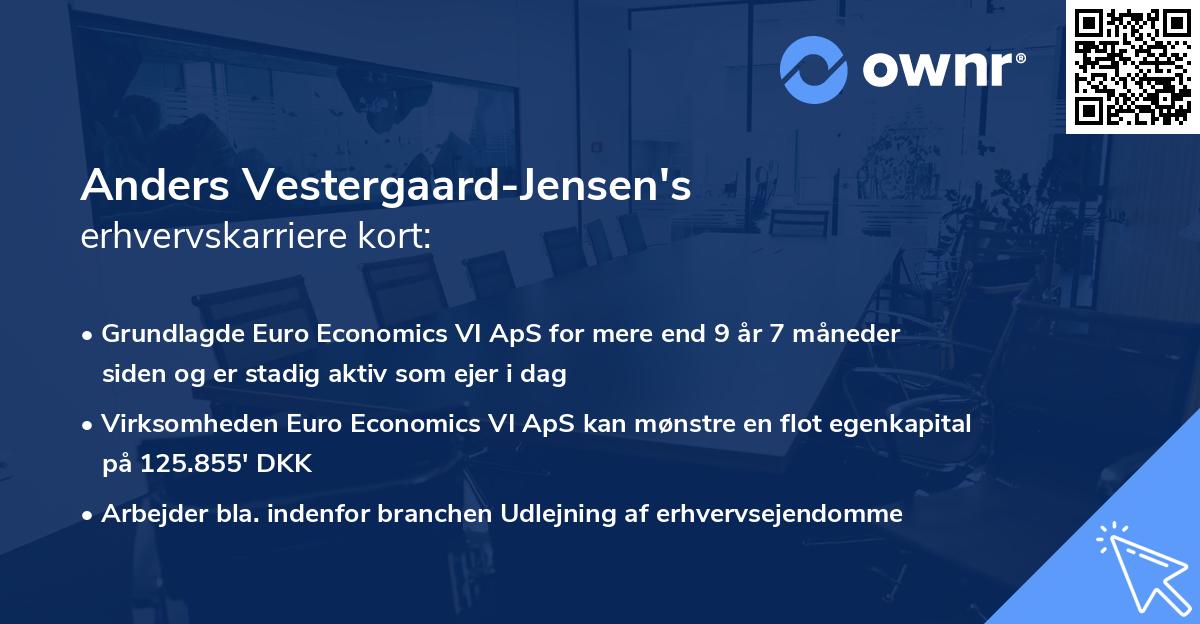 Anders Vestergaard-Jensen's erhvervskarriere kort