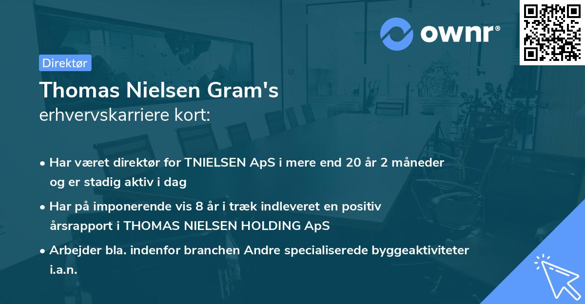Thomas Nielsen Gram's erhvervskarriere kort