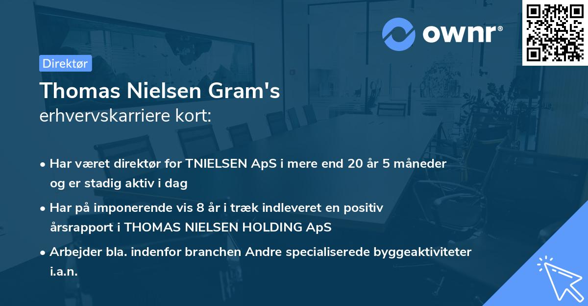 Thomas Nielsen Gram's erhvervskarriere kort