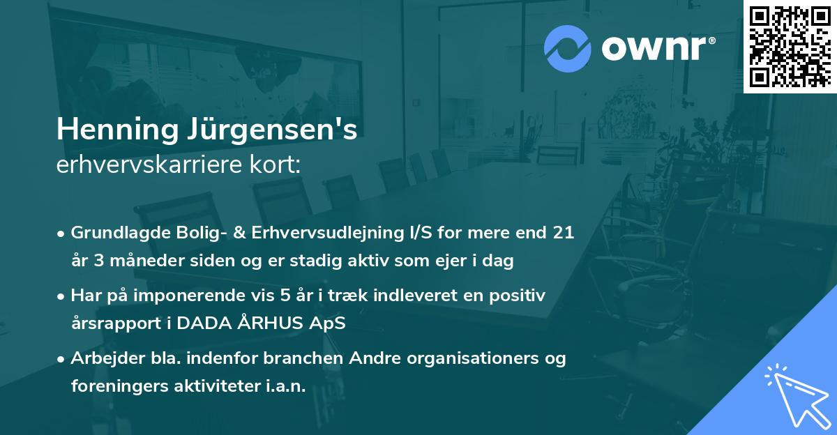 Henning Jürgensen's erhvervskarriere kort