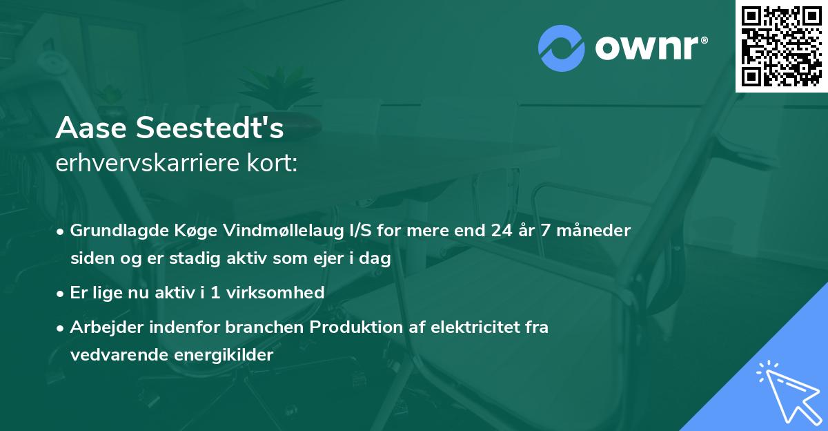 Aase Seestedt's erhvervskarriere kort