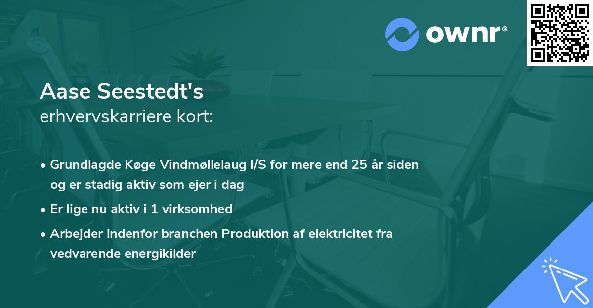 Aase Seestedt's erhvervskarriere kort
