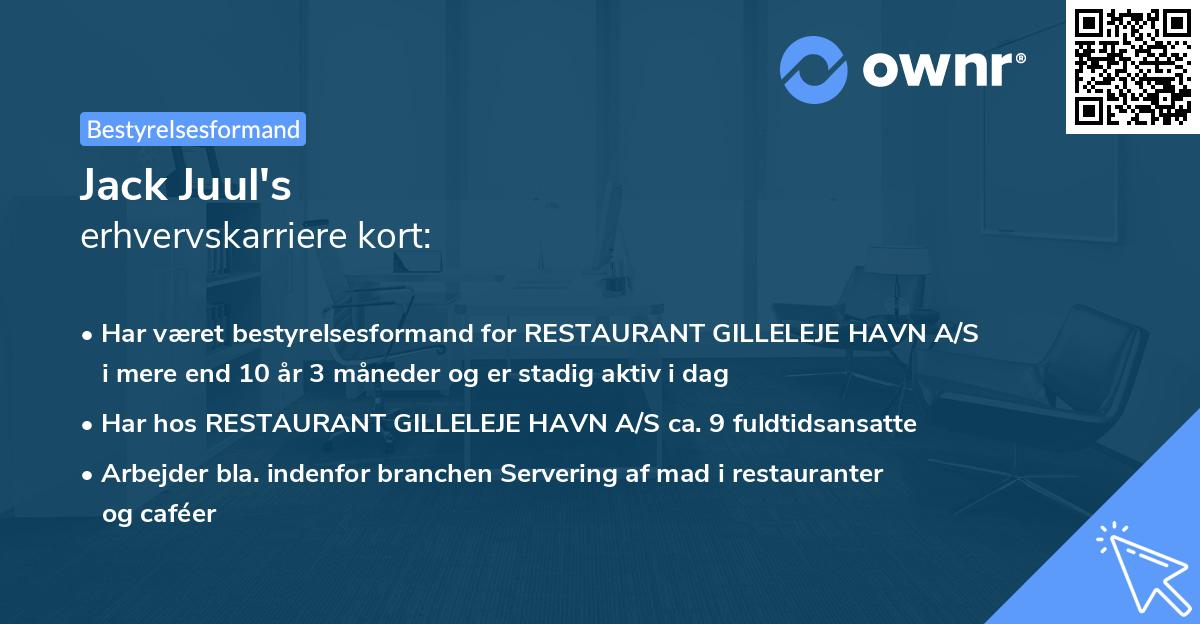 Jack Juul's erhvervskarriere kort