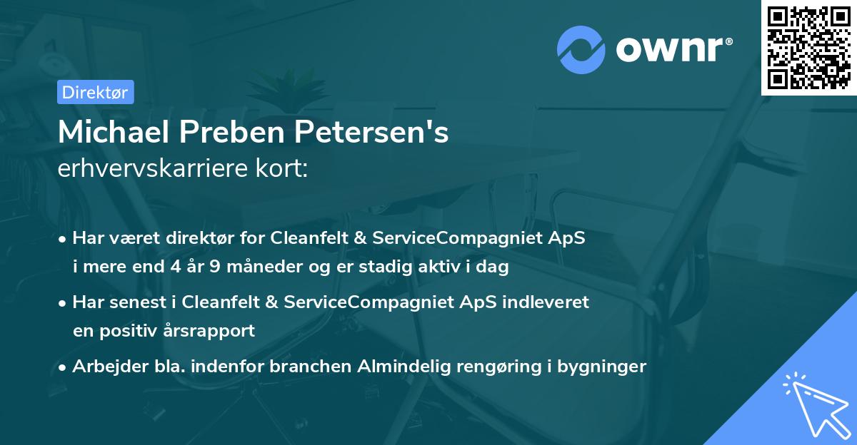 Michael Preben Petersen's erhvervskarriere kort