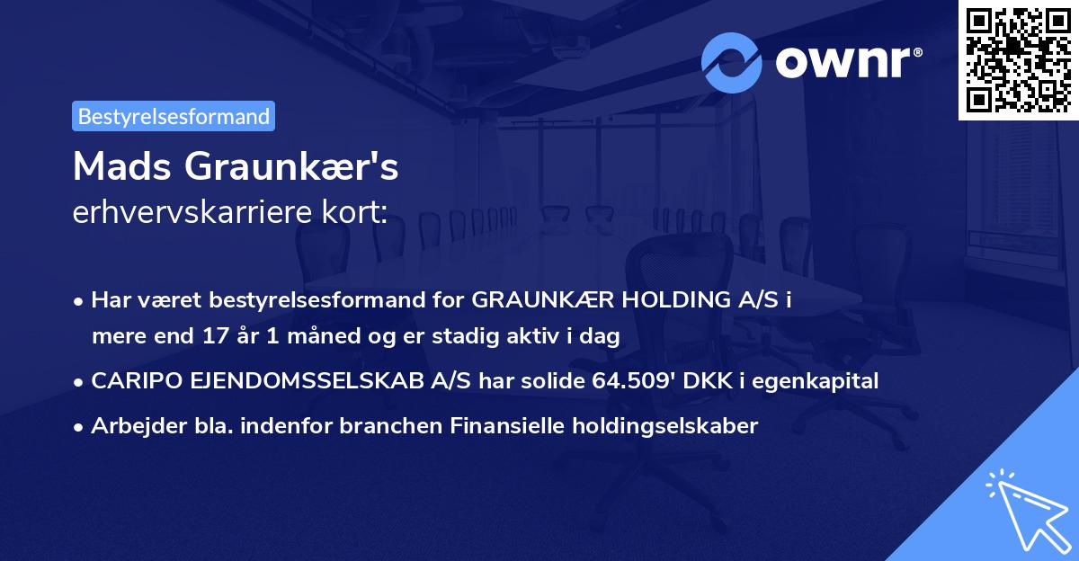 Mads Graunkær's erhvervskarriere kort