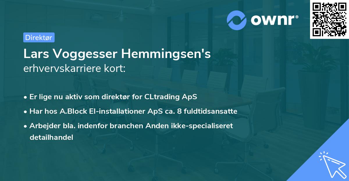 Lars Voggesser Hemmingsen's erhvervskarriere kort
