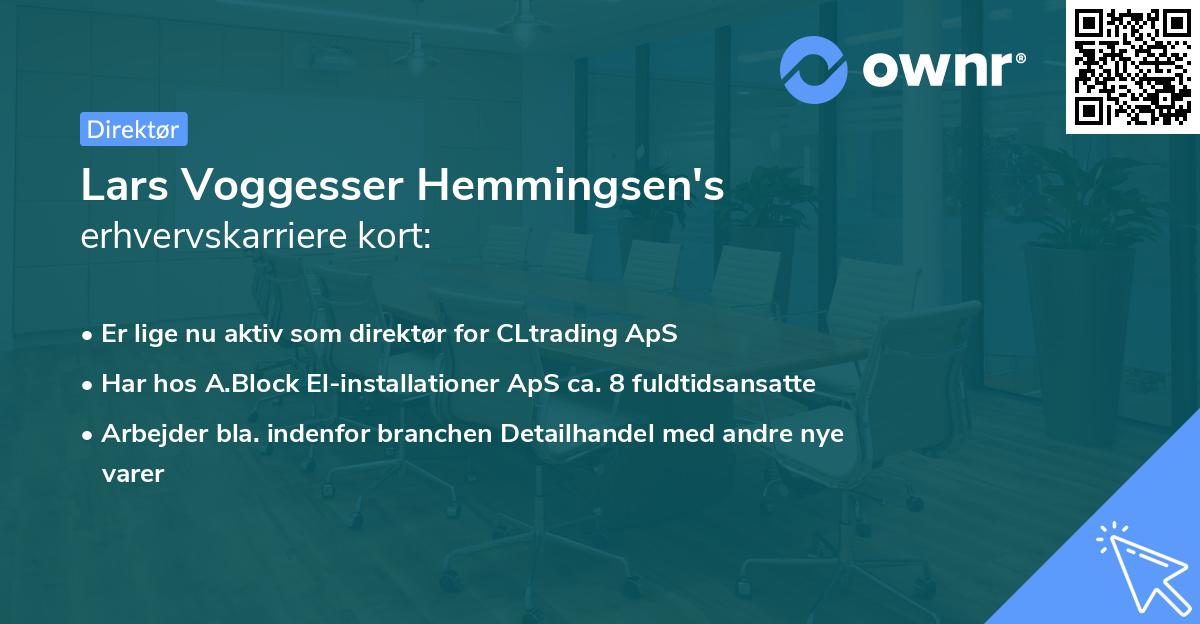 Lars Voggesser Hemmingsen's erhvervskarriere kort