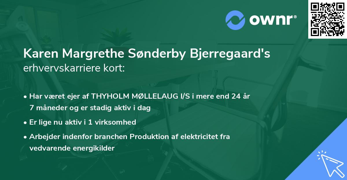 Karen Margrethe Sønderby Bjerregaard's erhvervskarriere kort