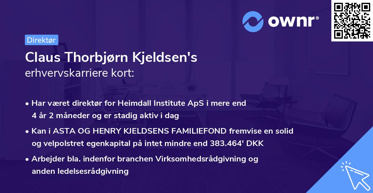 Claus Thorbjørn Kjeldsen's erhvervskarriere kort