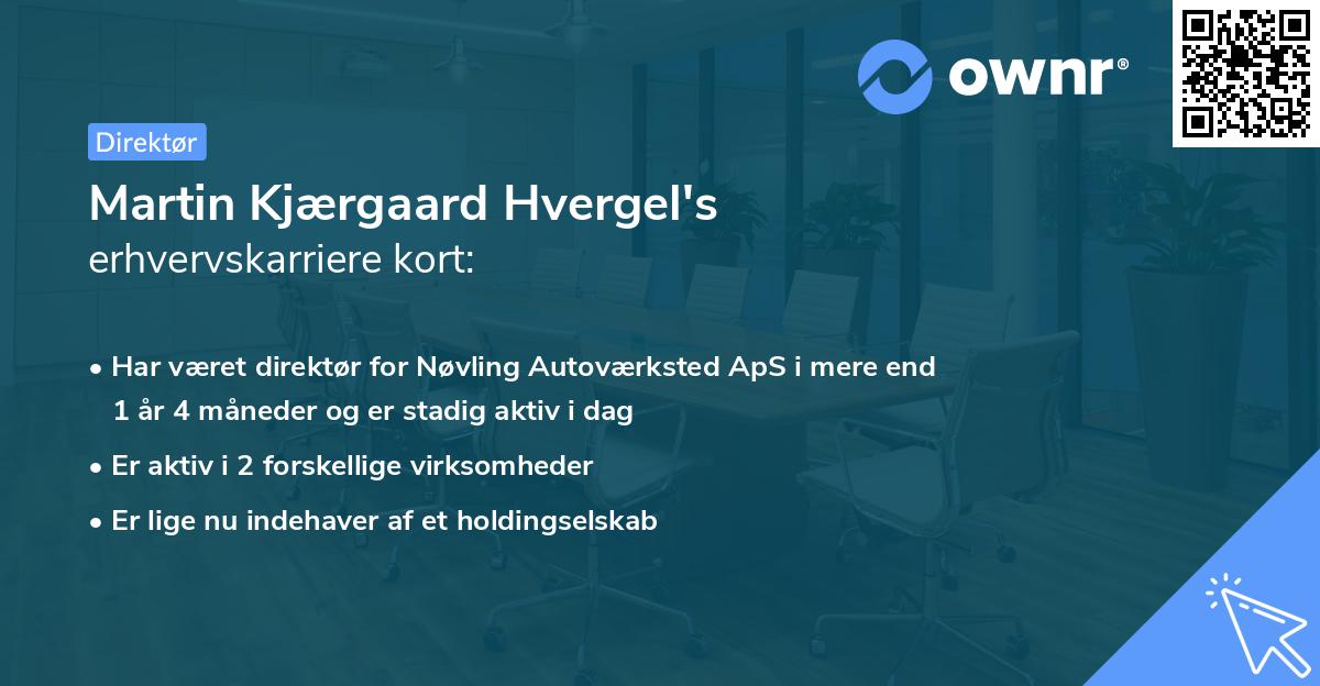 Martin Kjærgaard Hvergel's erhvervskarriere kort
