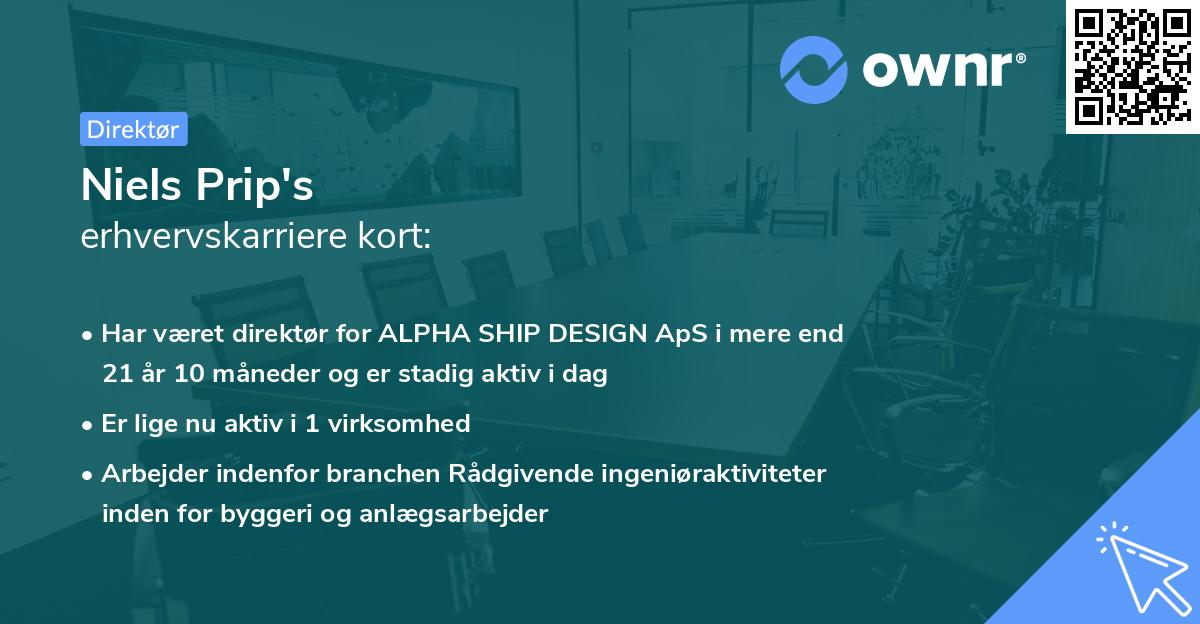 Niels Prip's erhvervskarriere kort