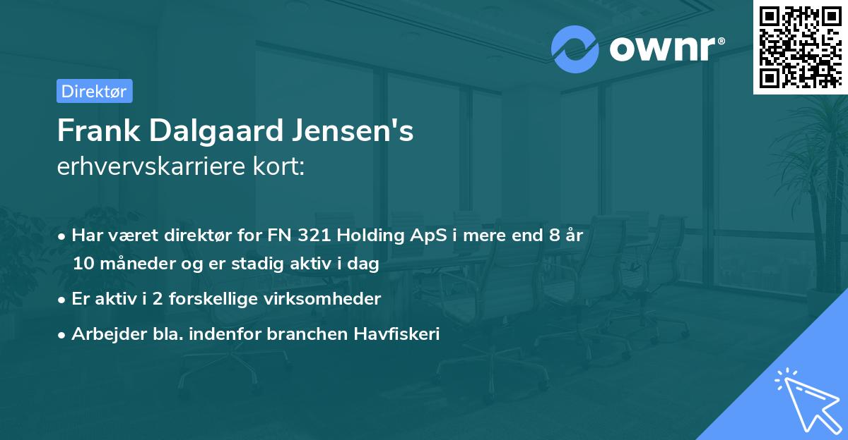 Frank Dalgaard Jensen's erhvervskarriere kort