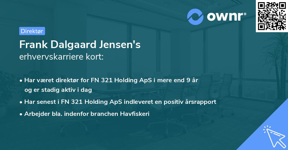 Frank Dalgaard Jensen's erhvervskarriere kort