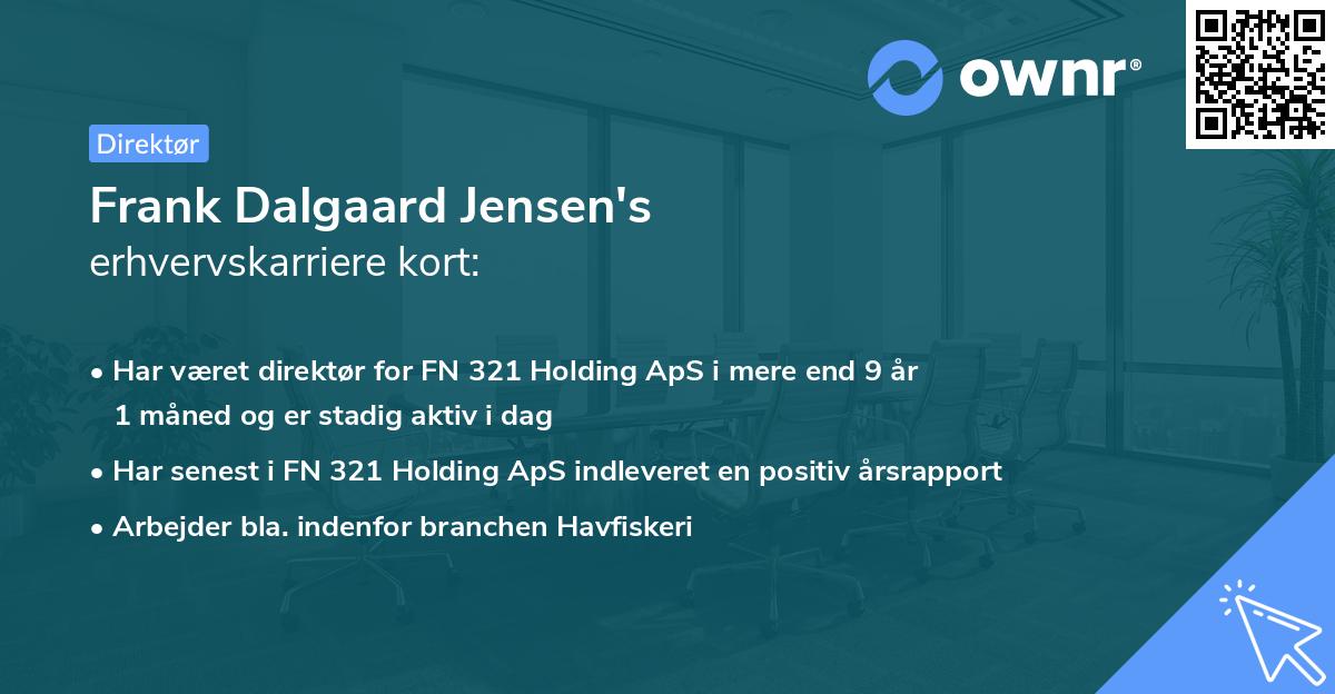 Frank Dalgaard Jensen's erhvervskarriere kort