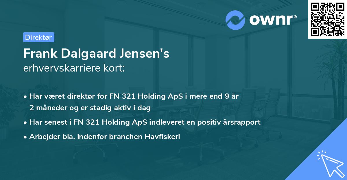 Frank Dalgaard Jensen's erhvervskarriere kort