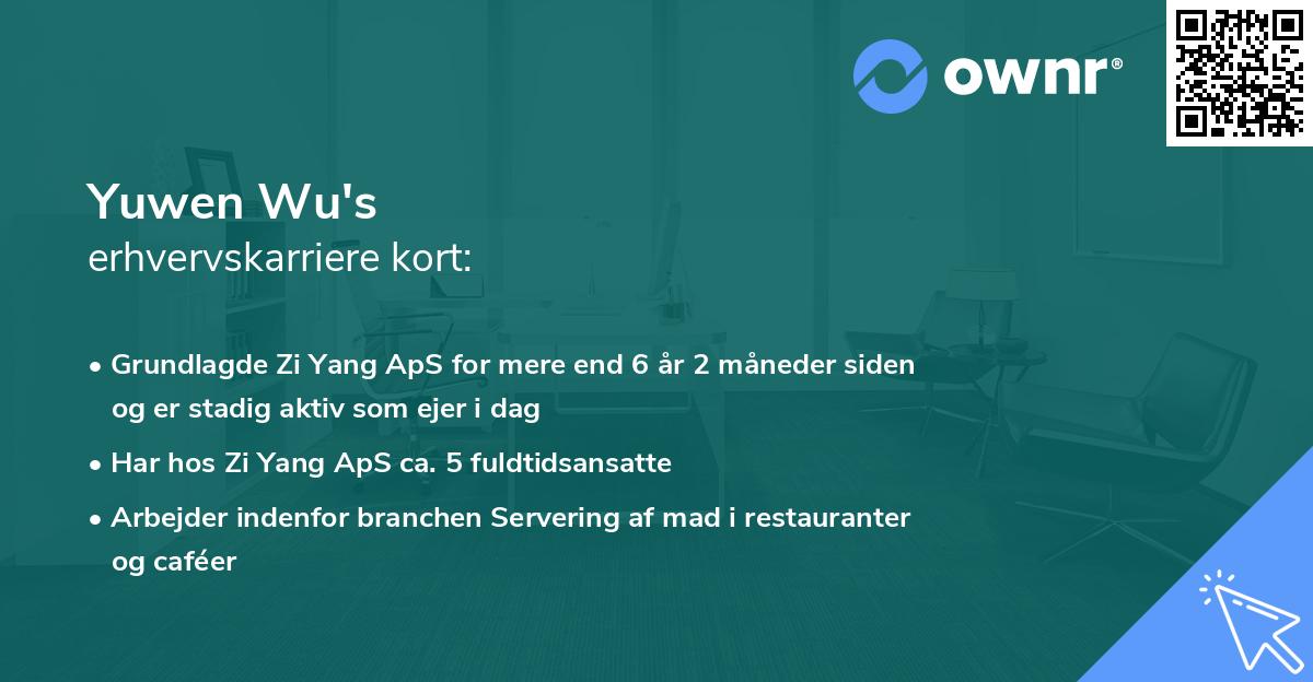 Yuwen Wu's erhvervskarriere kort