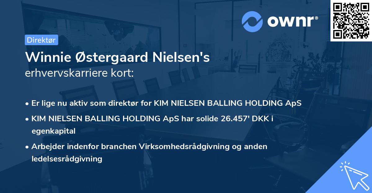 Winnie Østergaard Nielsen's erhvervskarriere kort