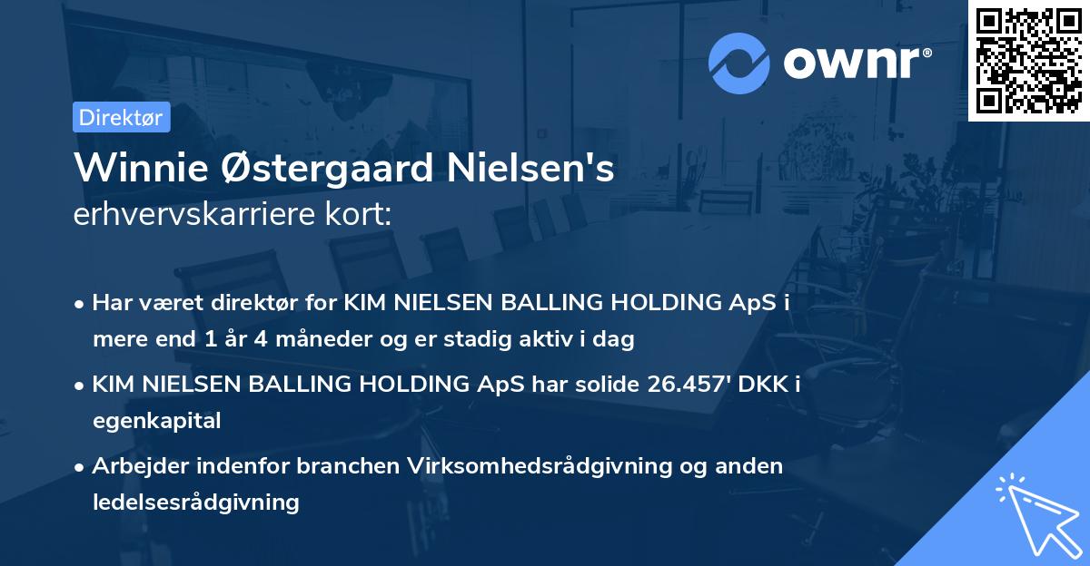 Winnie Østergaard Nielsen's erhvervskarriere kort