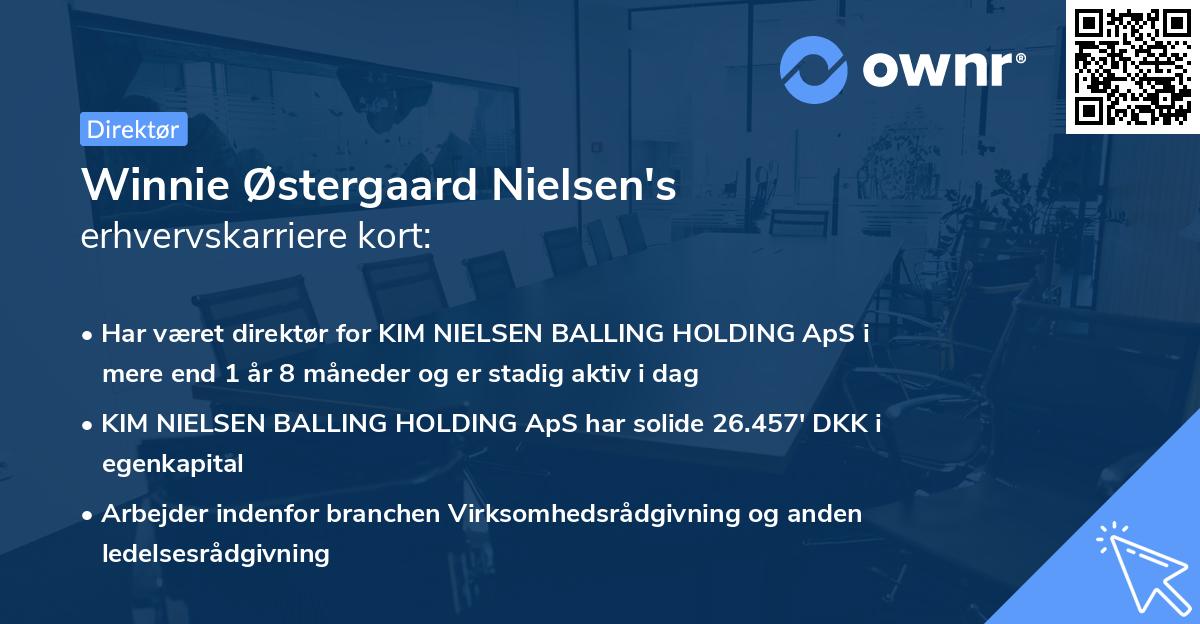 Winnie Østergaard Nielsen's erhvervskarriere kort