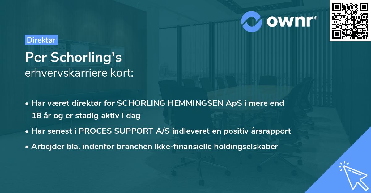 Per Schorling's erhvervskarriere kort