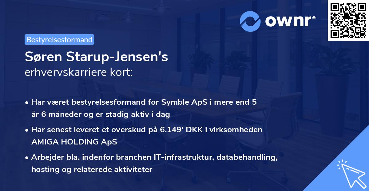 Søren Starup-Jensen's erhvervskarriere kort