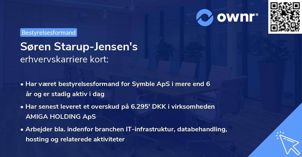 Søren Starup-Jensen's erhvervskarriere kort