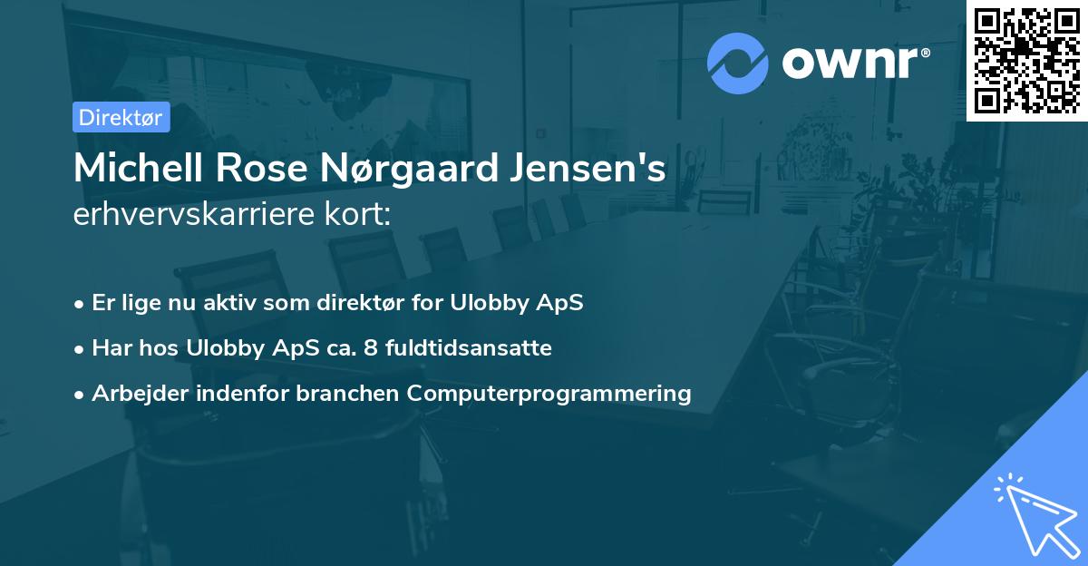 Michell Rose Nørgaard Jensen's erhvervskarriere kort