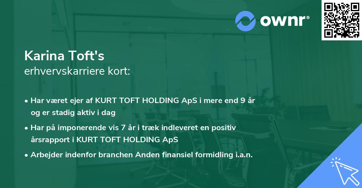 Karina Toft's erhvervskarriere kort