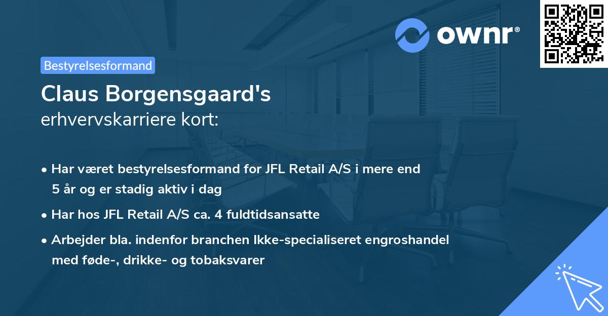 Claus Borgensgaard's erhvervskarriere kort