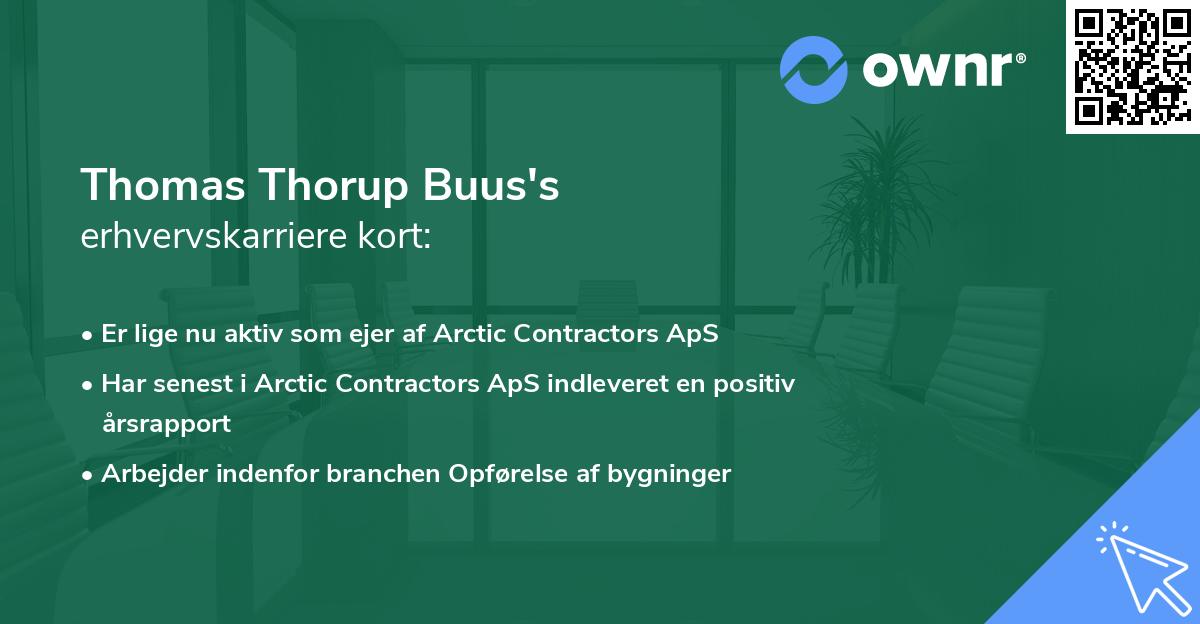 Thomas Thorup Buus's erhvervskarriere kort