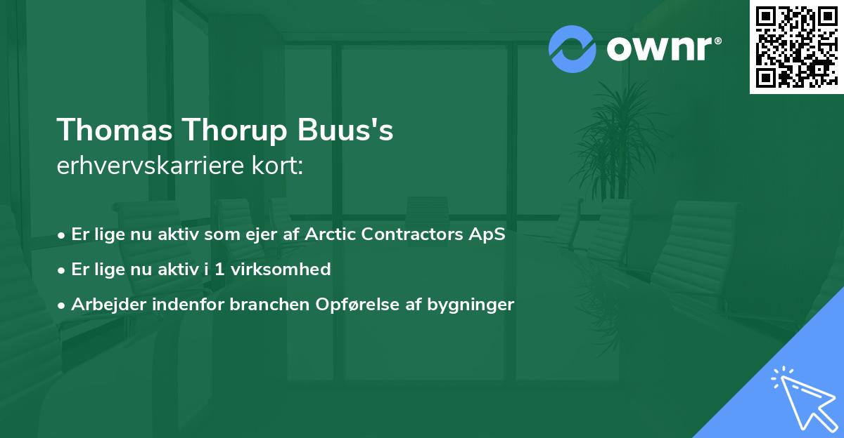 Thomas Thorup Buus's erhvervskarriere kort
