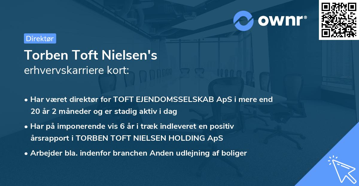 Torben Toft Nielsen's erhvervskarriere kort
