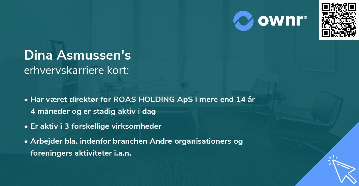Dina Asmussen's erhvervskarriere kort
